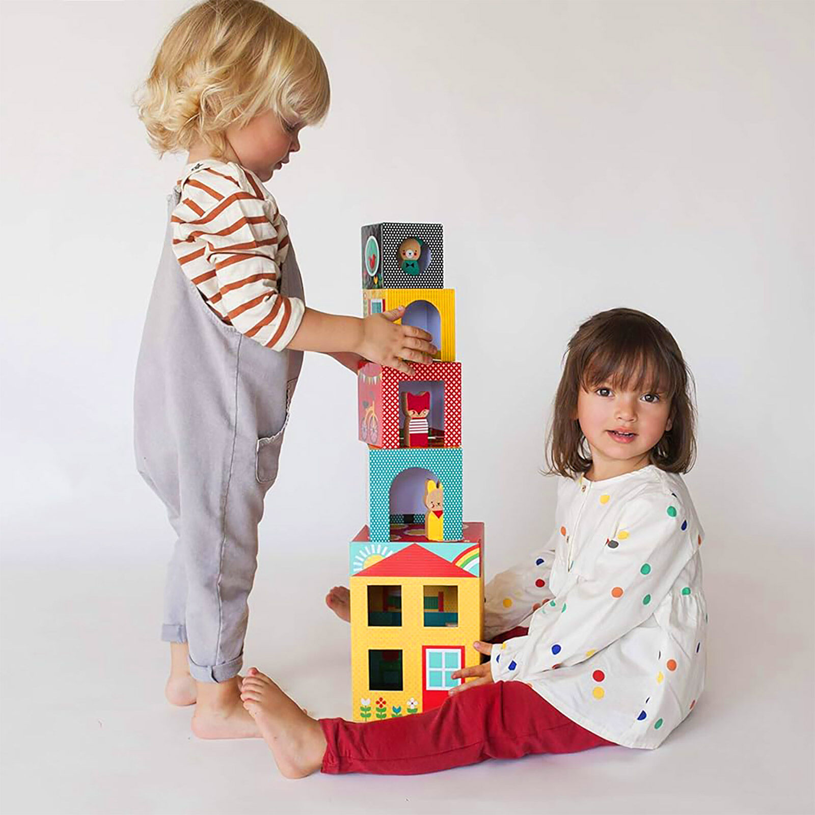Peek A Boo House stacking blocks play set Kids Tate Shop Tate